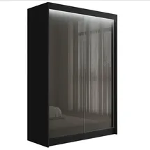 altdecor Kleiderschrank 120 x 215 x 61 cm Schwarz/Grau