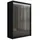 altdecor Kleiderschrank 120 x 215 x 61 cm Schwarz/Grau