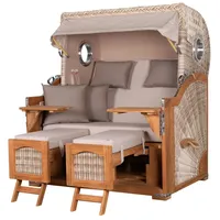 Mr. Deko bene living Strandkorb Komplettset Ammersee Grande XL