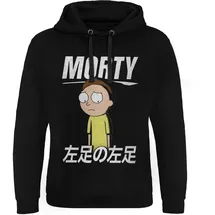 Rick and Morty Hoodie Schwarz L