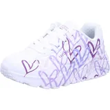 SKECHERS Uno Lite Spread The Love White Synthetic / Light Purple Trim 28