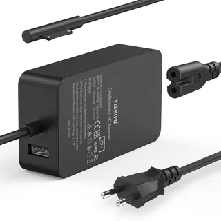65W Surface Ladekabel,15V 4A Microsoft Surface Ladegerät Netzteil für Surface Pro 8/7/6/5/4Pro 7+/Pro 3/X,Surface Book 3/2/1,Surface Laptop /4/3/2/1,Surface Go 3/2/1,Surface Go mit USB-Anschluss