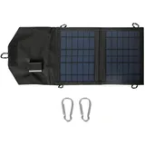 DEWIN Solarpanel Faltbar, Tragbares Solar Ladegerät Solar Powerbank Wasserdicht USB Ladegerat Solarpanel für Telefon Tablet Kamera und Camping 15W 5V