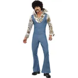 NET TOYS 70er Jahre Tanz Kostüm Jeans Anzug blau L 52/54 Jeans Anzug Jeansanzug Tanzkostüm Tanzoutfit