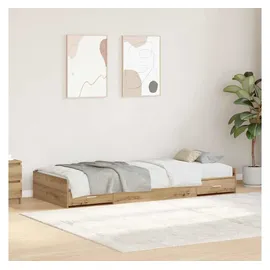 vidaXL Bettrahmen mit Kopfteil Artisan-Eiche 80 x 200 cm Holzwerkstoff