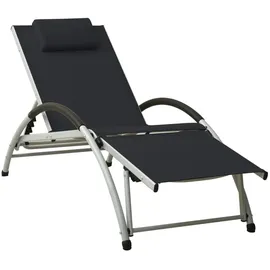 furnicato Sonnenliege 66 x 1 x 1 cm Schwarz