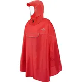 normani Regenponcho Regenponcho Sohra Wasserdichter Fahrradponcho mit Kapuze und Sichtfenster braun|rot XXL/3XL