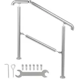 Vevor Treppengeländer 5 Stufen 1,6 m Edelstahl