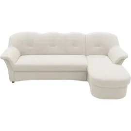 DOMO collection Ecksofa DOMO COLLECTION "Flores Schlafsofa, B/T/H: 233/142/86 cm, L-Form", beige (creme), B:231cm H:84cm T:142cm, 100% Polyester, Sofas, Ecksofa, wahlweise mit Bettfunktion, wahlweise mit Federkern, auch in Leder