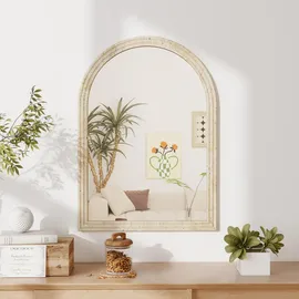 Homcom Wandspiegel 50 x 70 cm Beige