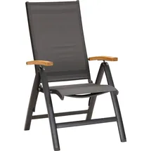 BEST Freizeitmöbel Cavalese Klappsessel 62 x 67 x 110 cm anthrazit/teak