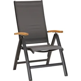 BEST Freizeitmöbel Cavalese Klappsessel 62 x 67 x 110 cm anthrazit/teak