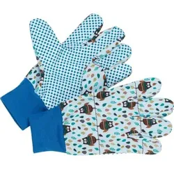 Kinderhandschuh Eule Blau Größe 5