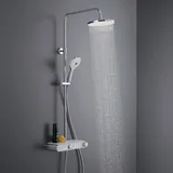 Duravit Duschsystem Shelf 1050 mit AP-Brausethermostat, weiß Hochglanz