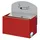 Proregal Robuster Wandascher Schild | 0,4 Liter, HxBxT 16x14x9,8cm | Verzinkter Stahl | Rot | Ascher Aschenbecher