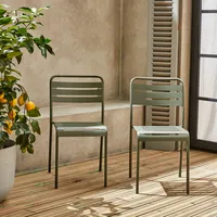 Sweeek 2er-Set Stahl-Gartenstühle Savanne L 44 x T 52