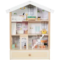 ClassicWorld Holzpuppenhaus Happy Villa beige 56,9x33,3x70cm