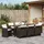 vidaXL Garten Essgruppe 9-tlg. Braun