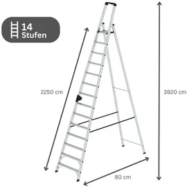 Proregal Stufen-Stehleiter 14 Stufen