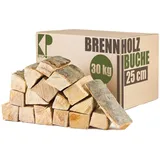 Reine Buche Brennholz 25 cm Kaminholz 30 kg für Kaminofen Lagerfeuer Feuerschale Ofen Grill Buchenholz kammergetrocknet ofenfertig Holzscheite Kingpower