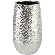 Boltze Vase Lajos Silber, 31 cm, Blumentopf, Metallic-Optik, 5339500