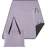 ODAWA Faltbare Picknickdecke, wasserdicht, sanddicht, Stranddecke, Outdoor, verstaubare Decke, 152,4 x 203,2 cm, Hellviolett