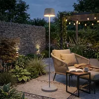 NORTHPOINT LED Solar Stehleuchte 122cm warmweiß