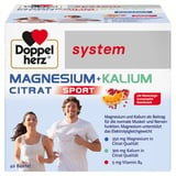 Doppelherz system MAGNESIUM + KALIUM CITRAT – Magnesium + Kalium als Beitrag für die normale Funktion der Muskeln und des Nervensystems – 40 Portionsbeutel