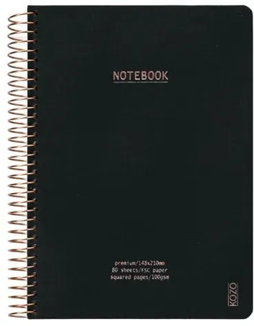 Squared Notebook A5 Premium Black