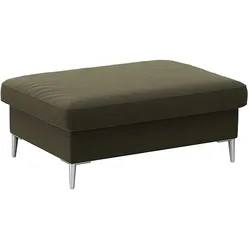 Pouf FLEXLUX "Fiore", grün (moss grün), B:97cm H:34cm T:66cm, Aluminium, Poufs, Kaltschaum, Füße Alu