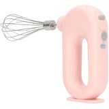 TOPINCN Elektrischer Handmixer, USB Wiederaufladbarer Elektrischer Schneebesen Kabelloser Handmixer 4-Stufen-Einstellung Elektrischer Schneebesen Handmilchaufschäumer Handschaumbereiter (Rosa)