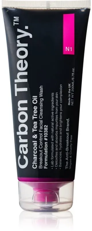 Carbon Theory Charcoal & Tea Tree Oil tiefenreinigendes Gel mit Aktivkohle 200 ml