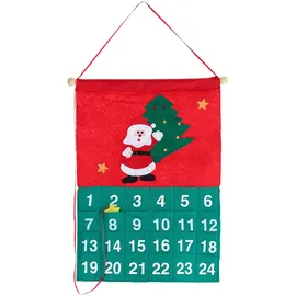 Pearl Adventskalender zum Selbstbefüllen, Weihnachtsmann-Motiv, 42,5 x 30 cm