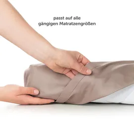 Blumtal Bettlaken Mikrofaser 240 x 275 cm Taupe