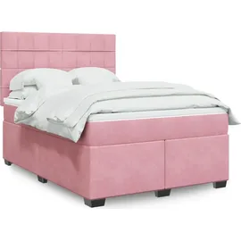 vidaXL Boxspringbett 140 x 200 cm Rosa