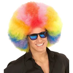 Regenbogen Afro Perücke - OS