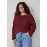 QS Strickpullover Melierter Rot 4XL