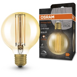 Osram Vintage 1906 E27 8,8W, LED G80 822 dim gold