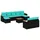 vidaXL Gartensofa-Set 10-tlg. schwarz