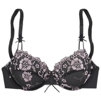 LASCANA Bügel-BH Damen schwarz-rose Gr.80C