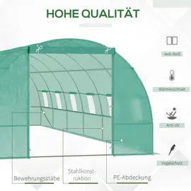 Outsunny Foliengewächshaus 8 x 3 x 2 m