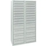 Stumpf Schubladenschrank Serie T-100/35-4, 26 Schubladen lichtgrau (18x100, 8x200mm)