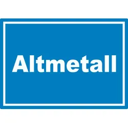 Altmetall Mülltrennung Aufkleber mit Text A9 (37x52mm)