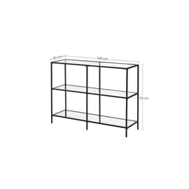 Möbel Kraft Konsolentisch 100 x 30 x 73 cm schwarz
