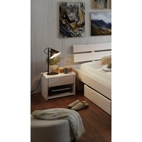 RELITA Nachtkonsole »Bellmund«, aus Fichte white wash mit natürlicher Holzmaserung, weiß
