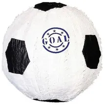 amscan® Piñata schwarz/weiß Fußball Ø 26,6 cm