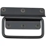 KeyMet Tragegriff Kistengriff Handgriff Möbelgriff Boxengriff Truhengriff Box (1, Schwarz 108 x 54 x 2)