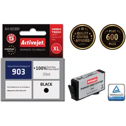 Activejet AH-903BR Tintenpatrone (Ersatz für HP 903 T6L99AE; Prämie; 20ml; schwa