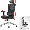 Bürostuhl MCW-J89, Schreibtischstuhl ergonomisch, Lordosenstütze hohe Rückenlehne 3D-Armlehnen gepolstert schwarz