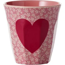 RICE Melamin Becher Herz, rot